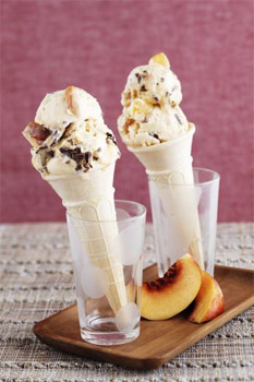 Nectarine Honeycomb Ice-cream