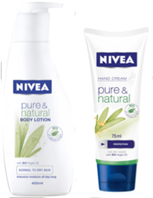 Nivea Pure & Natural Body Lotion & Hand Cream