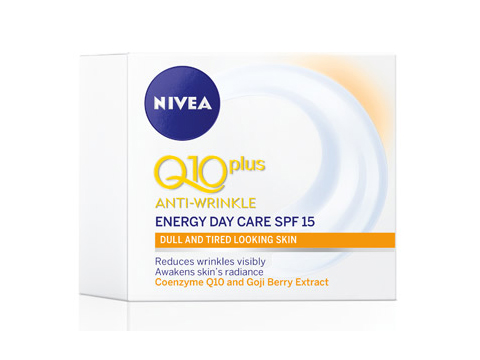 NIVEA Q10Plus Anti-Wrinkle Energising Day Cream SPF15 with Goji Berry Extract and Coenzyme Q10