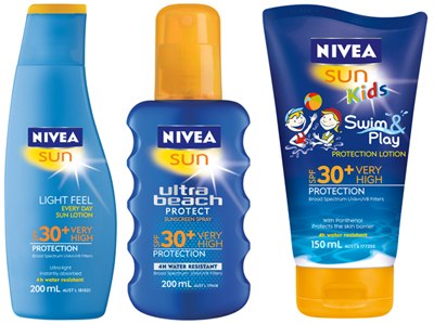 Nivea Sun Summer Products