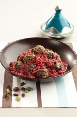 Moroccan meatballs with pistachios