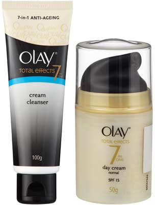 Olay Total Effects Cream Cleanser & Day Cream SPF15 Packs