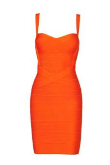 Celeb Boutique Orange Bandage Dress