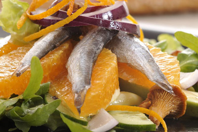 King Oscar Sardine Salad with Oranges and Lettuce