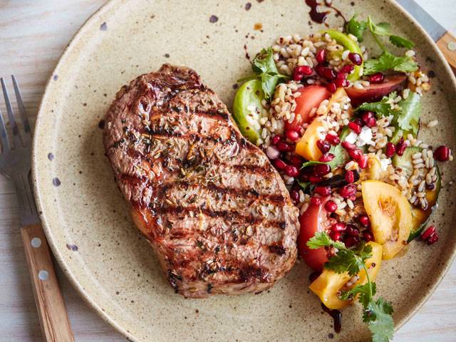 Scotch Fillet Steaks with Dried Oregano Rub