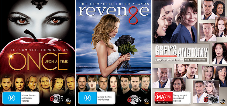 OUAT, Revenge & Greys Packs