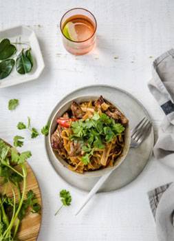 Oyster Sauce Beef Stir Fry with Kaffir Lime Leaf