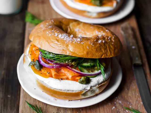 Papaya 'Lox' Bagel