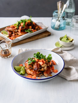 Sticky Papaya Chicken Wings