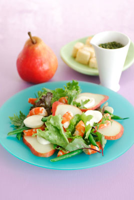 Pear Prawns Green Bean & Bocconcini Salad