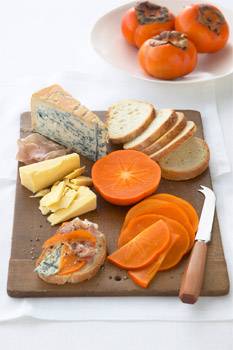 Fresh Persimmon Cheese Plate