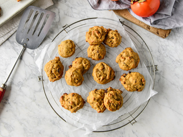 Chewy Persimmon and Ginger Cookies