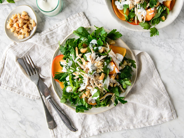 Persimmon and Herb Chicken Salad