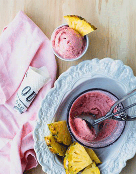 Pineapple and Strawberry Ice Cream