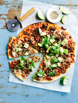 Mexican Beef BBQ Pizza