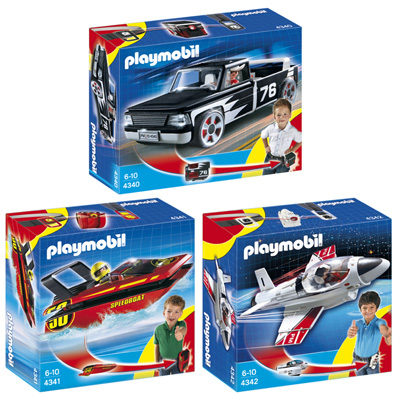 Playmobil Truck, Speedboat & Jet Packs
