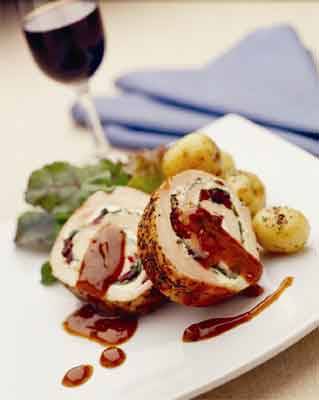 Pork Loin Stuffed with Cranberry Sauce