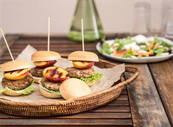 Pork and Nectarine Sliders