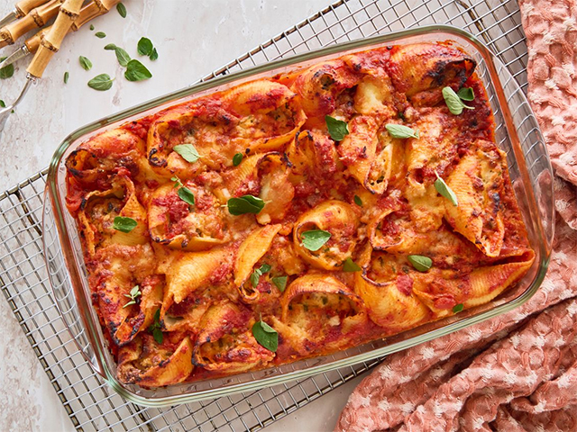 Pork and Ricotta Stuffed Pasta Shells