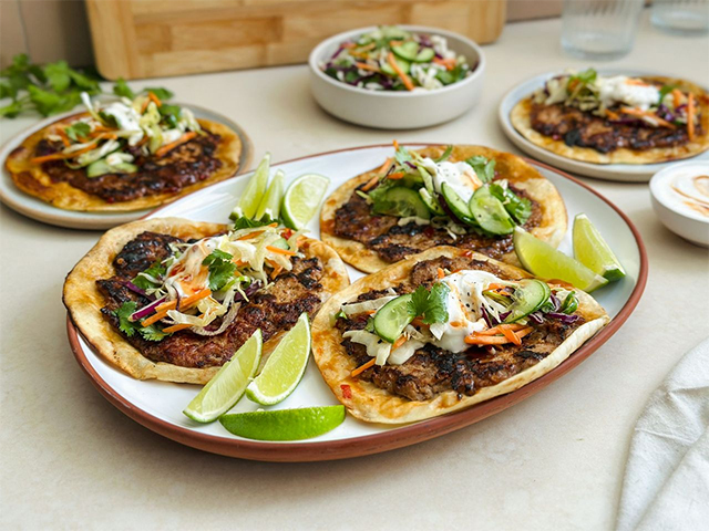 Crispy Banh Mi-Inspired Pork Smash Tacos Recipe