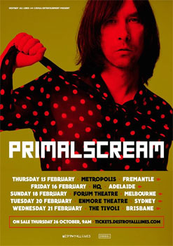 Primal Scream Australian Tour