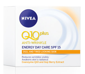 NIVEA Q10Plus Anti-Wrinkle Energising Day Cream SPF15 with Goji Berry Extract and Coenzyme Q10