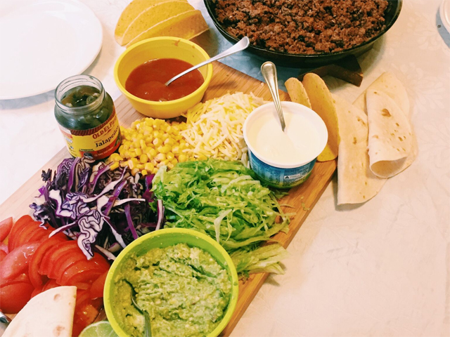 Beef Tacos with Rainbow Vegetables