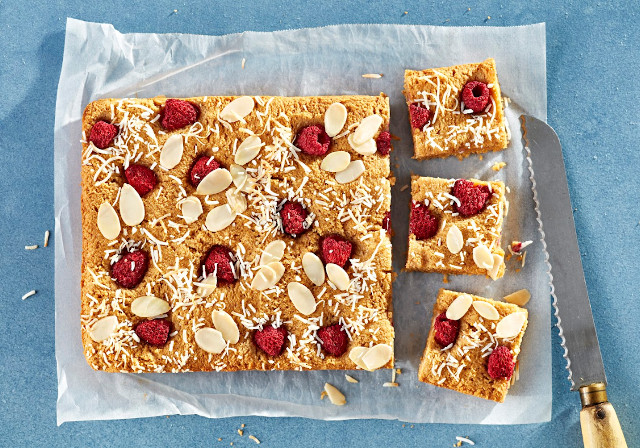 Raspberry Coconut Slice Bake