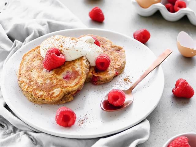 Raspberry and Pear Pancakes