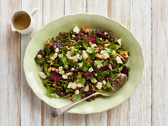 Lentil, Beetroot and Feta Salad