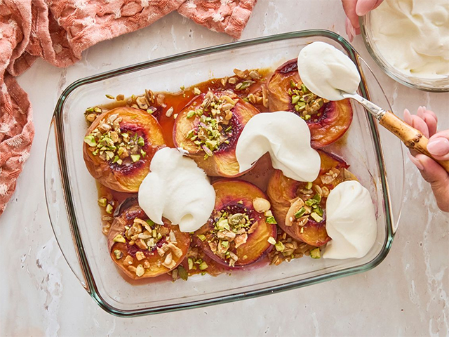 Roasted Maple Peaches