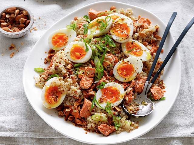 Salmon & Egg Brown Rice Salad