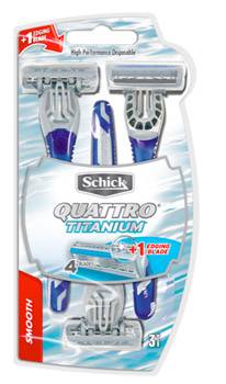 Schick's Quattro Titanium Disposable Razors