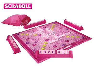 Pink Scrabble Boards