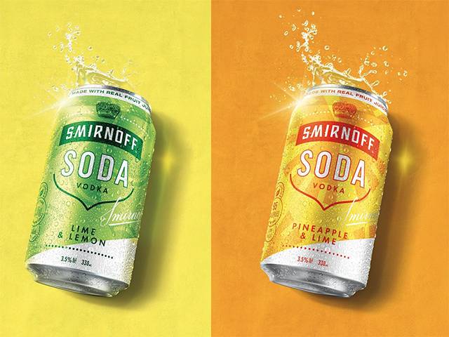 Smirnoff Sodas range