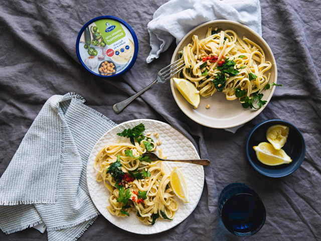 Vegan Spicy Jalapeno & Hommus Fettucine