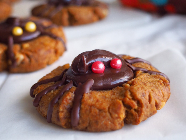 Spooky Spider Peanut Butter Cookies