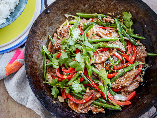 Curtis' Fresh Steak and Green Bean Stir-Fry