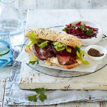 Jess Pryles' Beetroot and Horseradish Steak Sandwich