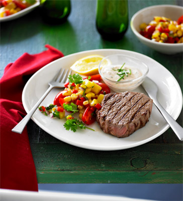 Rump Steak with Fresh Latin Salad