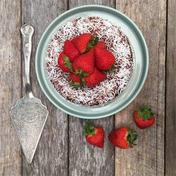 Healthy Strawberry Lamington