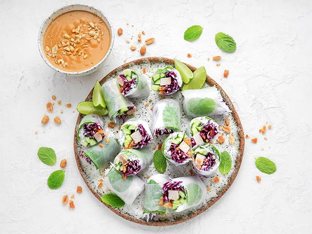 Summer Rolls with Peanut Sauce