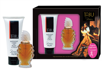 Tabu gift pack supporting Beast Cancer