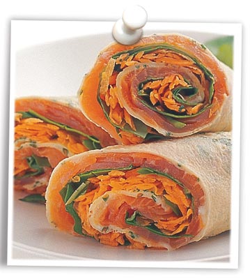 Smoked Tasmanian Atlantic Salmon Egg-roll Ups with Salad