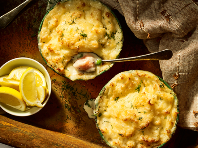 Creamy Fish Pie with Mashed Potato Top