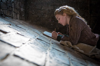 Sophie Nélisse and Geoffrey Rush The Book Thief