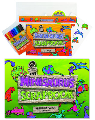 Olympic Travelsaurus Scrapbook Pack; Megasaurus & Minisaurus