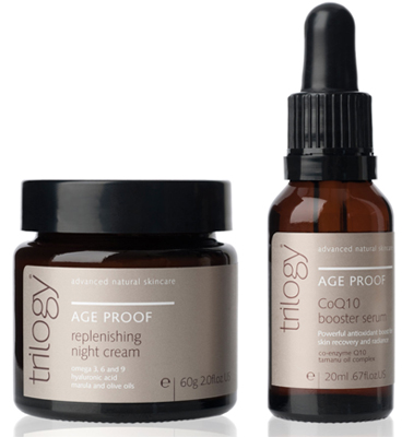 Trilogy Age Proof CoQ10 Booster Serum and Replenishing Night Cream