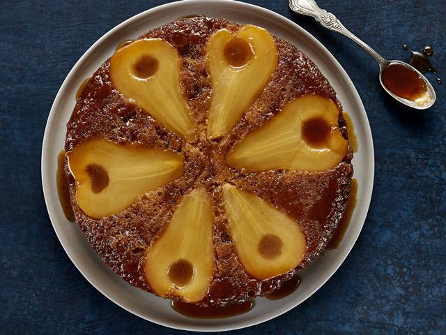 Upside Down Pear Cake