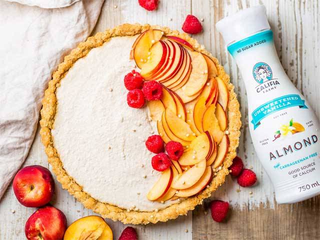 Vegan White Chocolate Nectarine Tart